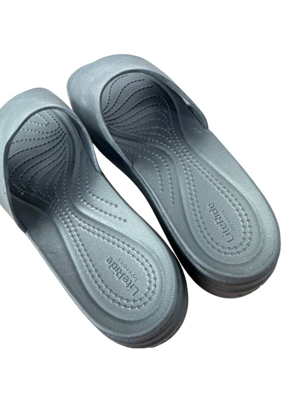 Crocs Womens LiteRide Platform Slides Black W8 Comfort Sandals - Picture 7 of 15